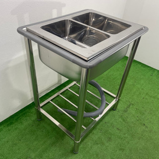 未使用保管品　業務用　ステンレス　１槽シンク　２槽シンク　店舗　飲食店　W650ｘＤ５１０ｘＨ８００ｍｍ