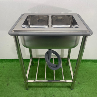 未使用保管品　業務用　ステンレス　１槽シンク　２槽シンク　店舗　飲食店　W650ｘＤ５１０ｘＨ８００ｍｍ