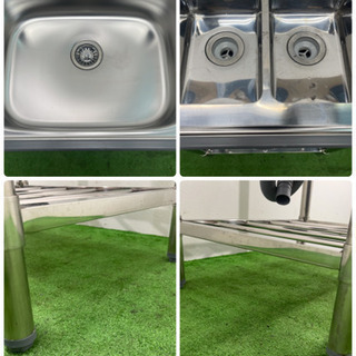 未使用保管品　業務用　ステンレス　１槽シンク　２槽シンク　店舗　飲食店　W650ｘＤ５１０ｘＨ８００ｍｍ