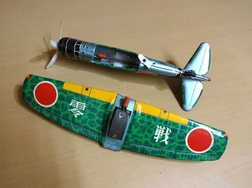 当時物 DAITO ゼロ戦 NO.1 海軍零式戦闘機 ブリキ 玩具 全長22cm