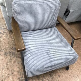 引取限定】1人掛け布ソファ グレー 【小倉南区葛原東】 売れ筋