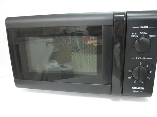 2018年製　YAMAZEN　電子レンジ　MW-Y177　ブラック　17L　菊MZ