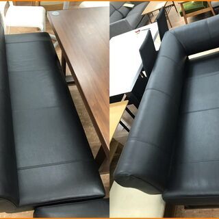 【引取限定】4人掛け　木目調ダイニングセット　レザーベンチ椅子　【小倉南区葛原東】