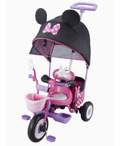 美品 三輪車 カート 散歩 アイデス　Ides カーゴサンシェード ミニーマウス