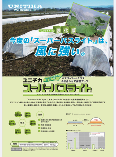 農業用不織布 2本セット スーパーパスライト