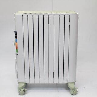 033)【美品】デロンギ ベルカルド オイルヒーター RHJ75V0915-GR 10～13畳 グリーン DeLonghi 箱付き