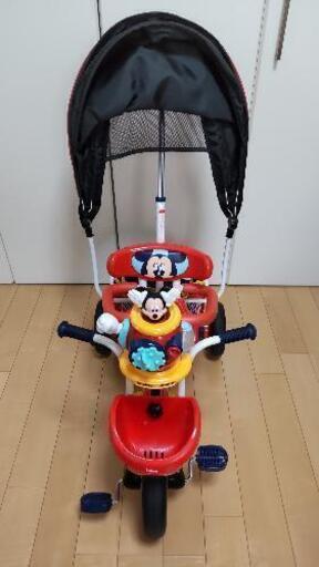 【美品】ディズニー三輪車 ポップンカーゴ 三輪車 ミッキーマウス