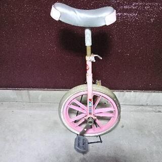 スタンド付！ピンクの一輪車