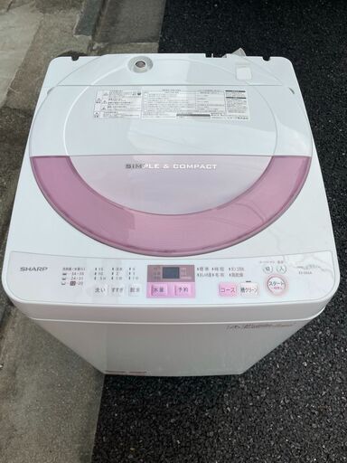ネット決済可■当日翌日配送可■都内近郊無料で配送、設置いたします■2017年製　洗濯機　シャープ　ES-GE6A 6キロ■SH01