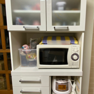 【ネット決済】パモウナ　食器棚　完成品　家電ボード　YC-S75...