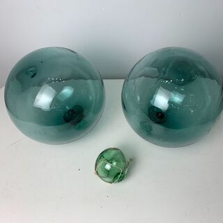 (210930)【70％値下げ】　ガラス浮き球　３個セット　アン...