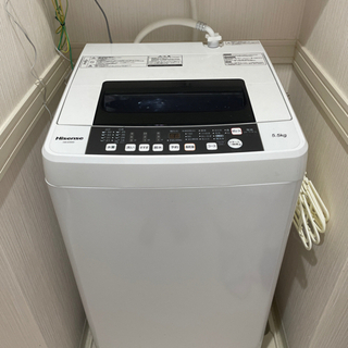【ネット決済】【格安出品】全自動洗濯機 5.5キロ 風乾燥付き【...