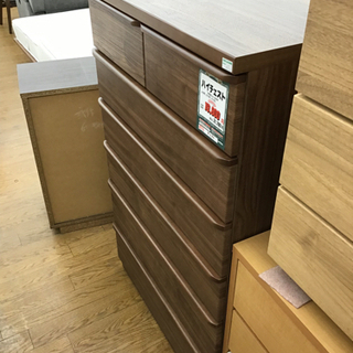 KI-175【ご来店頂ける方限定】新入荷 アウトレット ハイチェスト ブラウン 800 - 家具