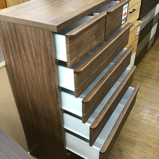 KI-175【ご来店頂ける方限定】新入荷 アウトレット ハイチェスト ブラウン 800 - 家具
