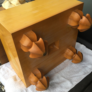 中古 碁盤 ① 幅42.4 奥行45.9 高さ31.8 厚み23.3 （cm） ふた付き