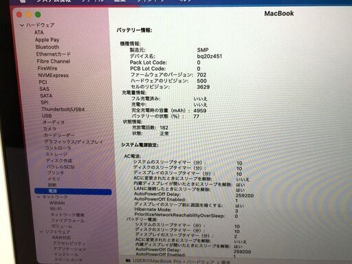 Macbook】【256GB フラッシュストレージ】（管理番号：2400011075932