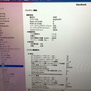 Macbook】【256GB フラッシュストレージ】（管理番号：2400011075932）