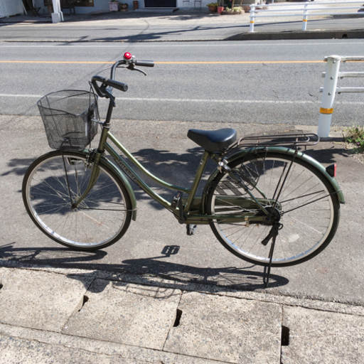 自転車✨ママチャリ✨26インチ　ダークグリーン✨鍵あり✨お店で試し乗りもできますよ♪✨中古品