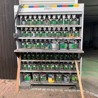 ★【弊社に取りに来ていただける方限定】 sikkens LESONAL 塗料 ワインディングマシーン ミキシングマシーン 自動車塗料一式 通電 動作確認済み 実働品★