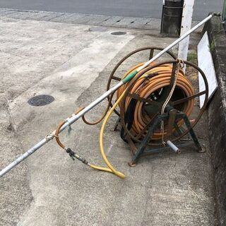 MARUYAMA 丸山 動力噴霧器 MS450 MITSUBISHIエンジン GM180L 6馬力 ＆ ホースセット ♪ レストアベース MARUYAMA 丸山 動力噴霧器 MS450 MITSUBISHIエンジン GM180L 6馬力