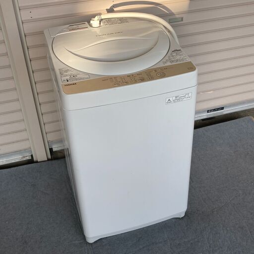 2016年製 東芝 5kg 洗濯機 AW-5G3 パワフル浸透洗浄 ツインエアドライ からみまセンサー 温度センサー すすぎ1回