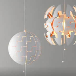 ユーズドIKEA近代的な照明1個 シャンデリア電気 LED 電球付