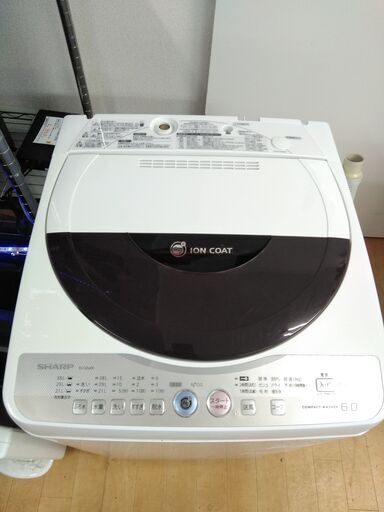 G5012　洗濯機　分解清掃済み　SHARP　ES-GE60K　６㎏　2010年製　３ヶ月保証　送料A　生活家電　札幌　プラクラ南9条店　カード決済可能