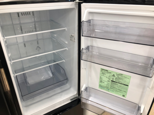 12ヶ月安心保証付】TOSHIBA 2ドア冷蔵庫