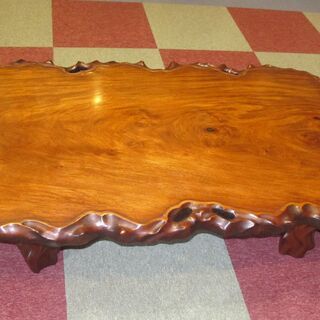値下　天然木　材質不明　１枚板の座卓