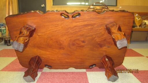 値下　天然木　材質不明　１枚板の座卓