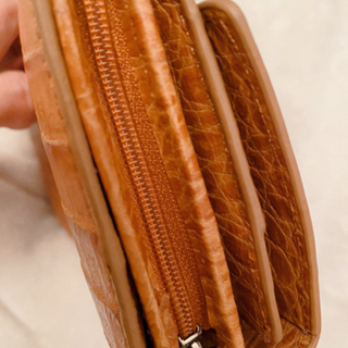 大容量！ 長財布 クロコダイル 美品！ キャメル 茶色