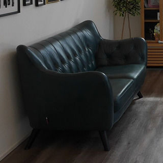 2人掛け本革ソファ ※ドイツ牛革ビンテージ加工