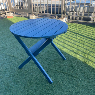 【ネット決済】ガーデン丸テーブル ブルー