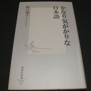 かなり気がかりな日本語　野口恵子　集英社新書