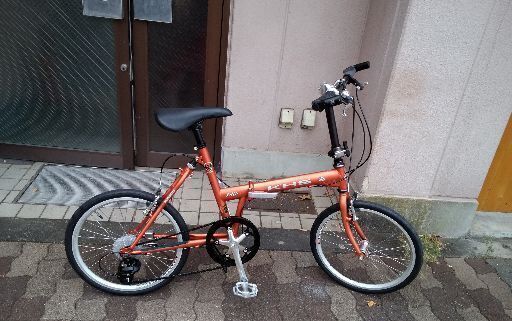 KHS[ケーエイチエス]F20-T 20吋 ミニベロ(折り畳み自転車) 7speeds/オレンジ系