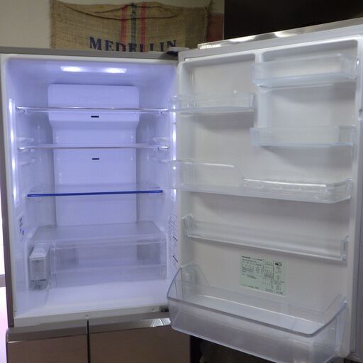 美品 パナソニック Panasonic NR-E430GV-N [エコナビ搭載冷蔵庫 （426L ...