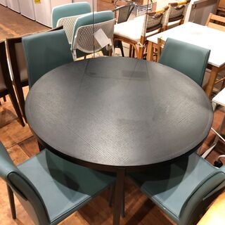 【愛品館市原店】藤栄 フーヴォラウンドダイニングテーブル×ハッシーニチェア