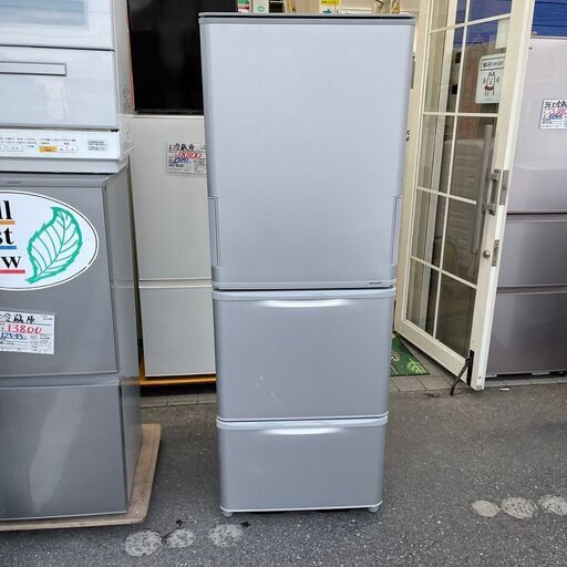 3ドア冷蔵庫 2019年 シャープ 350L SJ-W352E 両開きドア安心の3ヶ月保証自社配送時代引き可(現金、クレジット、スマホ決済対応)