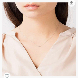 4℃ ダイヤモンドネックレス　k10 ホワイトゴールド