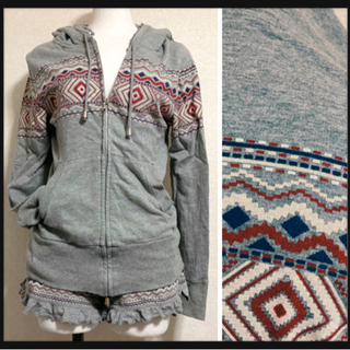 ご購入者様決定꒰Cute Love꒱フェアアイル柄 セットアップ 灰色