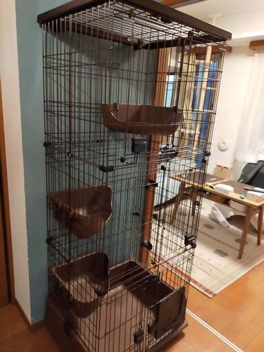 猫用ケージ　3段　中古