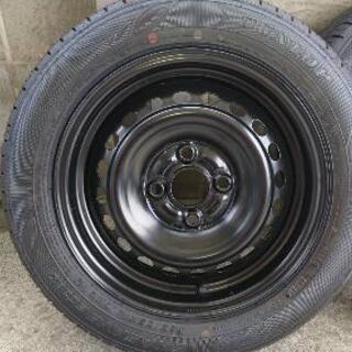 ダンロップ　タイヤ　新車外し　ホイールカバー付き