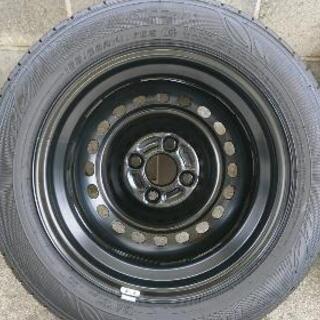 ダンロップ　タイヤ　新車外し　ホイールカバー付き