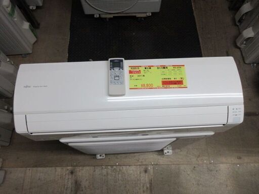 K02515　富士通　中古エアコン　主に6畳用　冷2.2kw ／ 暖2.2kw