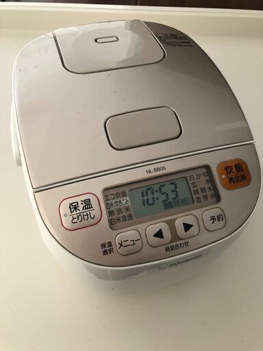 炊飯器(ZOJIRUSHI NL-BB05)2016年製