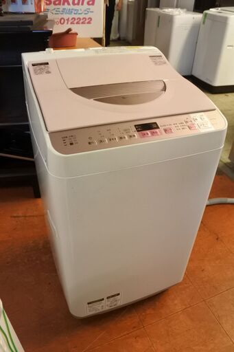 SHARP 17年式 ES-TX5A-P 5.5kg洗い 3.5kg乾燥 洗濯機 単身サイズ エリア格安配達