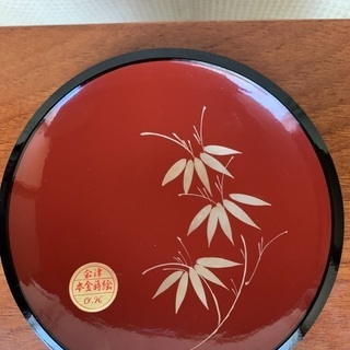 会津塗 和菓子皿5枚組 (直径13､5cm) 未使用品