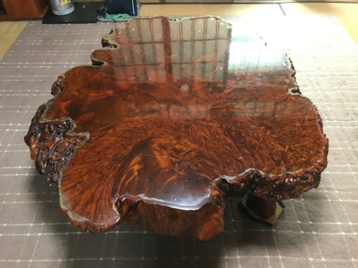 テーブル　一枚板　花梨　無垢