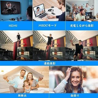 ビデオカメラ4K YouTubeカメラ Wi-Fi機能 HD 48.0MP