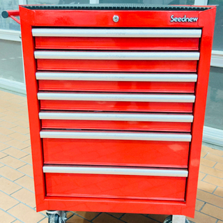 【激安】Seednew 7段キャビネット《レッド》【現役引退品】